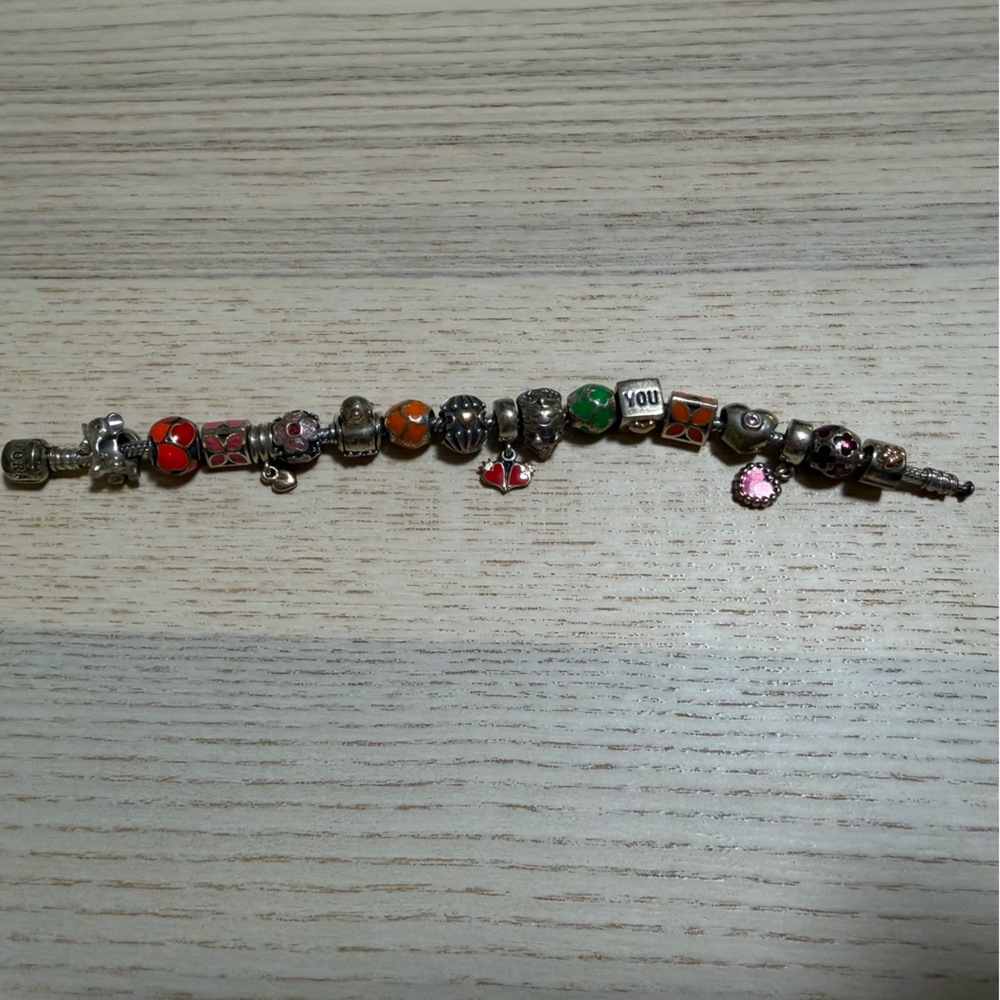 Genuine Pandora Bracelet 17 Charms
